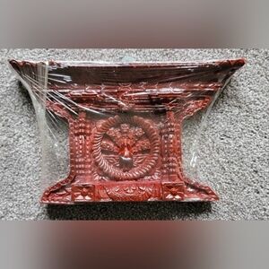 Vintage Peacock Eye Window From Nepal Hand Carved Wall Hang Architectural